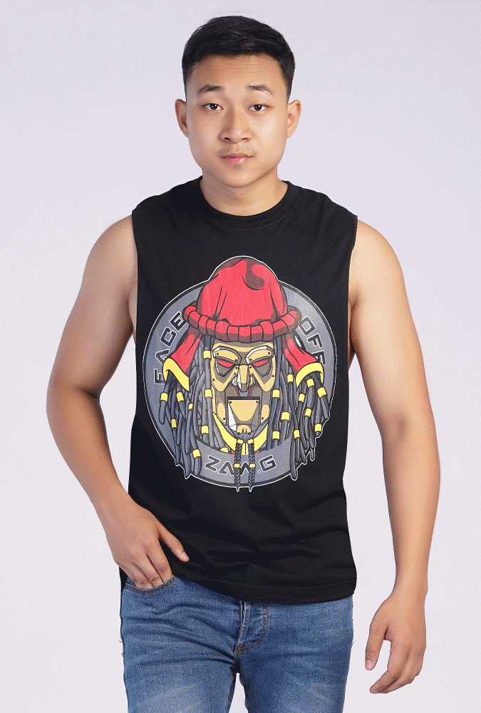 Zaw Gyi Design Printed tank top (Black)